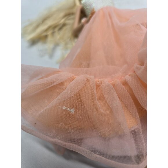 Barbie Peaches 'n Cream 1984 Mattel Replacement Dress Gown On Doll- FLAWED AS IS - Picture 2 of 16